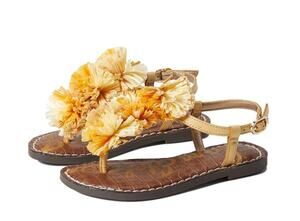 Sam Edelman Girls Gillie Mini Sandals US 1 M EU 32 Yellow Leather NIB